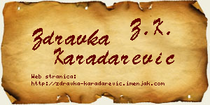 Zdravka Karadarević vizit kartica